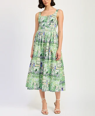 En Saison Women's Molly Corset-Bodice Flared Dress