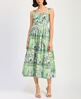 En Saison Women's Molly Corset-Bodice Flared Dress