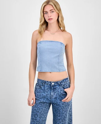 Madden Girl Juniors' Denim Tube Top
