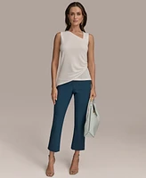 Donna Karan New York Women's Sleeveless Asymmetric Neckline Top, Regular & Petite Sizes