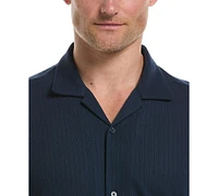 Cubavera Men's Textured Sweater Knit Button Front Shirt