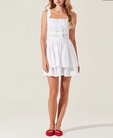 Astr the Label Women's Melaine Lace-Trim Fit & Flare Mini Dress