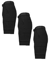 Blu Rock Men's 3-Pack Flex Stretch Cargo Shorts