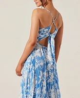 Astr the Label Women's Blythe Pleated Tie-Back Dress