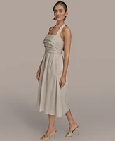 Donna Karan New York Women's Tie-Back Midi Dress