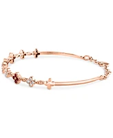 Lali Jewels Ruby (1/2 ct. t.w.) & Diamond (1/3 ct. t.w.) Bangle Bracelet in 14k Rose Gold