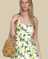 Avec Les Filles Women's Printed A-Line Midi Dress