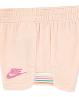 Nike Baby Girls Let's Roll Towel Terry T-Shirt & Shorts, 2 Piece Set