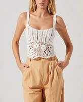 Astr the Label Women's Everly Cotton Cropped Sweater Top