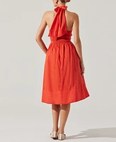 Astr the Label Women's Kalia Halter Keyhole Dress