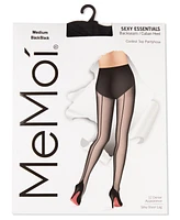 MeMoi Women's Control Top Pantyhose with Backseam Cuban Heels Mm-618