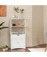 Gymax Bathroom Storage Cabinet w/Drawer Shelf Cupboard Floor