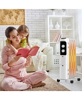 Gymax 1500W Oil Filled Radiator Heater Space Heater w/ 3 Heat Settings