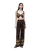 Nocturne Women's Printed Flowing Pants
