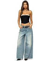 Edikted Women's Ryla Contrast Layered Mesh Corset