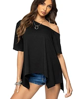 Edikted Women's Josy Off Shoulder Handkerchief Top