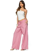 Edikted Women's Maggy Striped Wide Leg Pants