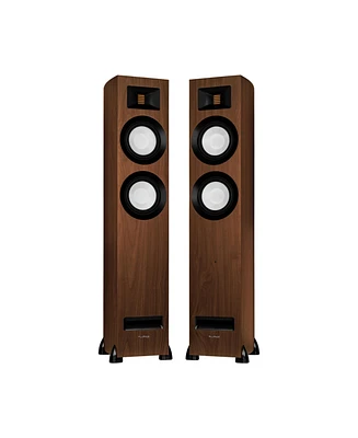 Fluance Ri91 Reference Stereo Powered Floorstanding Tower Speakers with High Performance Amt Tweeters, 2x6.5" Drivers, 150W Amplifier for Turntable, T