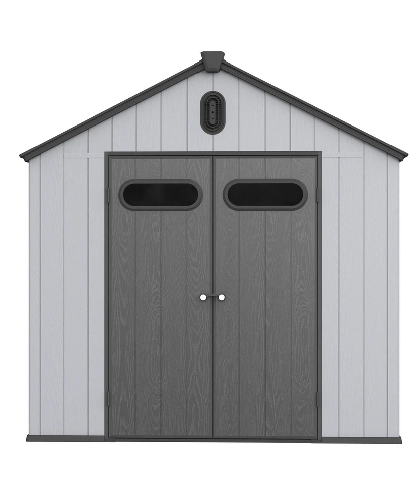 Mondawe 810Ft Plastic Outdoor Storage Shed For Backyard Garden Big Spire Tool Storage
