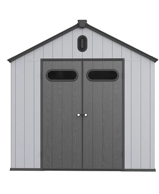 Mondawe 810Ft Plastic Outdoor Storage Shed For Backyard Garden Big Spire Tool Storage
