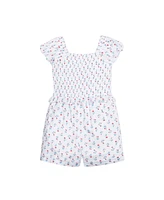 Hope & Henry Toddler Girls Puff Sleeve Smocked Romper