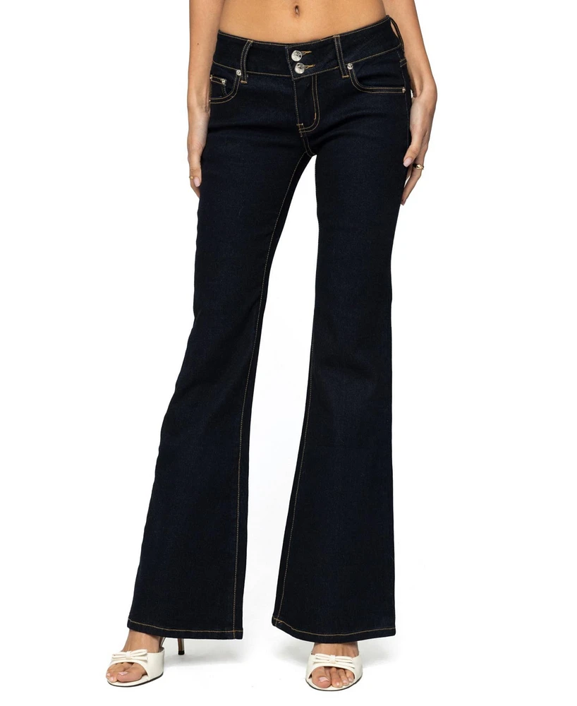 Edikted Women's Tilda Low Rise Flared Jeans