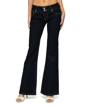 Edikted Women's Tilda Low Rise Flared Jeans