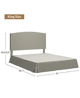 Modern Justus Upholstered Platform Bed-kb