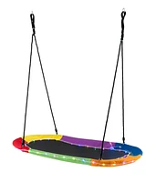 Slickblue Boys Saucer Swing with Led Lights Outdoor Backyard Play