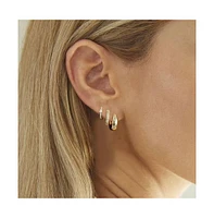 Dainty Huggie Hoop Earrings -3 Pairs