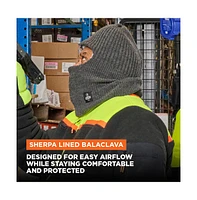 RefrigiWear Men's Sherpa-Lined Balaclava - Insulated Full-Face Winter Mask with Thermal Comfort