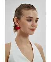 Chunky Heart Drop Earrings