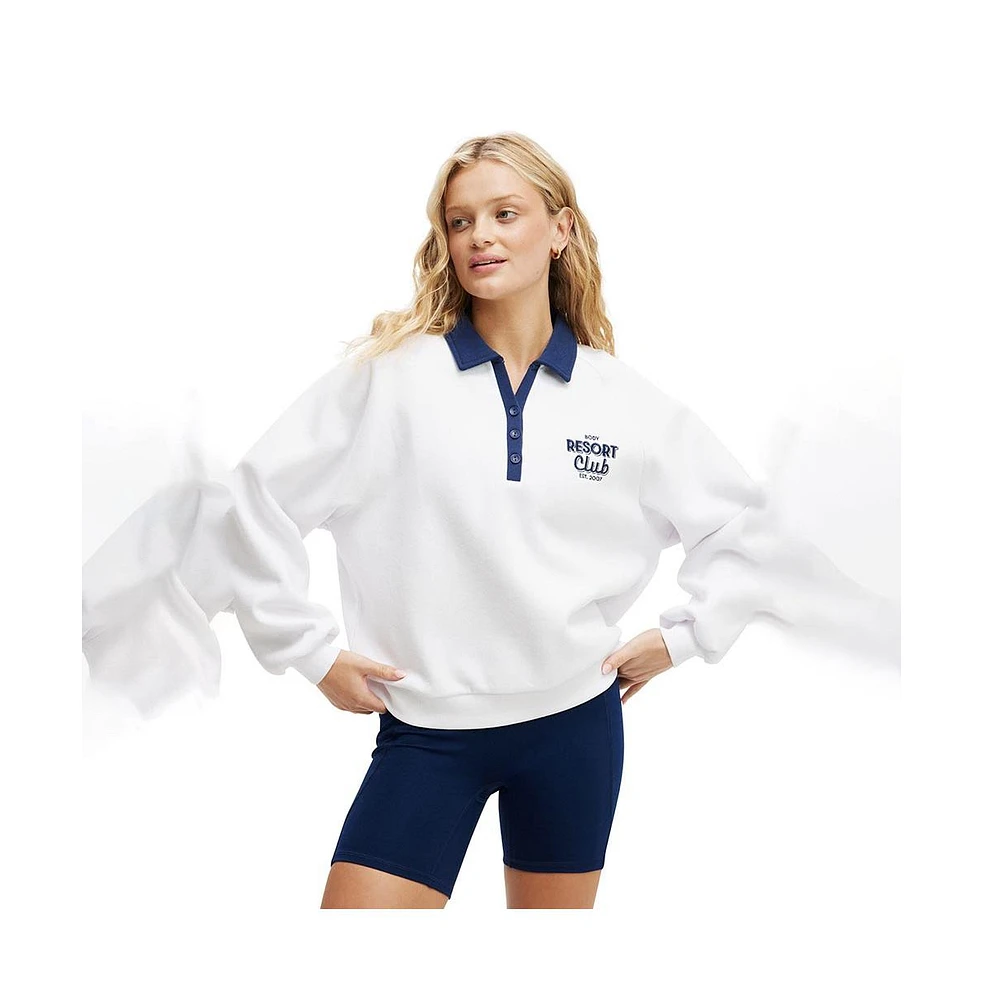 Cotton On Women's Active Plush Graphic Polo