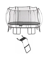 Springfree Trampoline 13 ft x 13 ft Large Square + FlexrStep V2 Bundle – Springless Fun with Adjustable & Lock Restrict Ladder Attachment Acces