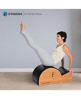 Stamina AeroPilates Wooden Padded Spine Posture Corrector Stretching Barrel