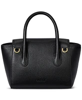 Lauren Ralph Pebbled Leather Small Tanner Satchel