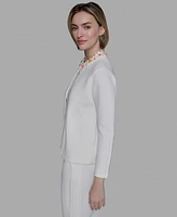 Karl Lagerfeld Paris Women's Embellished-Neck Jacket