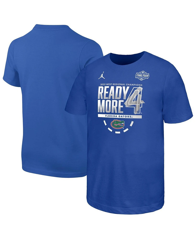 Nike Big Boys and Girls Royal Florida Gators 2025 Ncaa Men's Basketball Tournament March Madness Final Four Locker Room T-Shirt