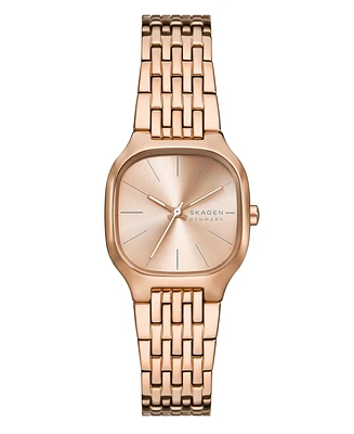 Skagen Women's Mellem Lille Quartz Three-Hand Rose Gold Stainless Steel Watch, 28mm