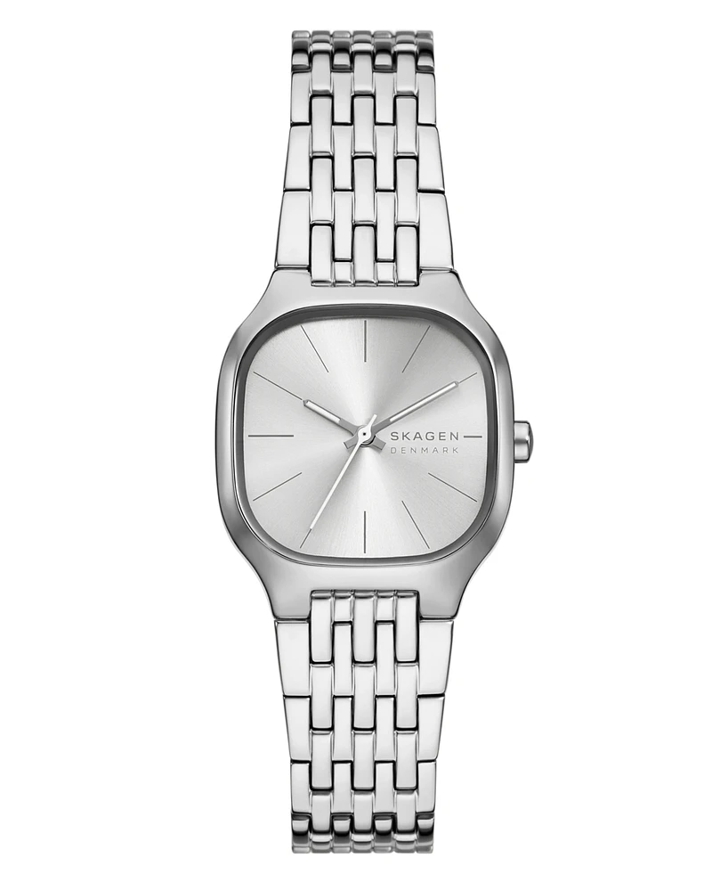 Skagen Women's Mellem Lille Quartz Three-Hand Silver Stainless Steel Watch, 28mm