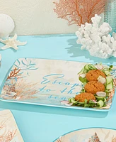 Certified International Escape to the Sea Rectangular Platter