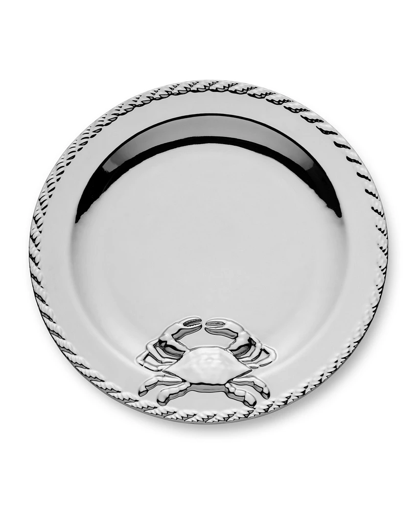 Certified International Silver Plated Crab Round Platter