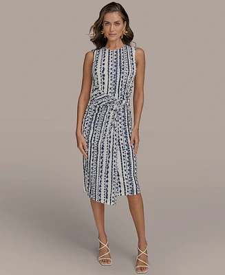 Donna Karan New York Women's Printed Side-Twist Dress