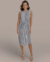 Donna Karan New York Women's Printed Side-Twist Dress