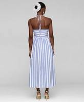 Avec Les Filles Women's Halter Maxi Dress