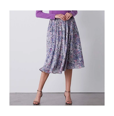 Carlisle Women's Artful Print Midi Skirt Brilliant