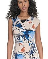 Calvin Klein Women's Printed Sleeveless A-Line Dress