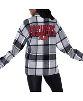 Gameday Couture Women's Gray Tampa Bay Buccaneers Field Side Fun Plaid Button-Up Overshirt
