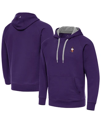 Antigua Men's Purple Clemson Tigers Golfer Victory Raglan Pullover Hoodie