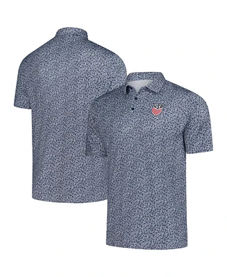 Antigua Men's Navy Usmnt Field Ditsy Polo Shirt